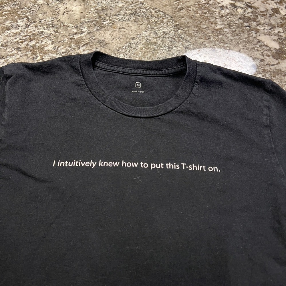 Apple Vintage 2000s Graphic T-Shirt Black Size M Made In USA
